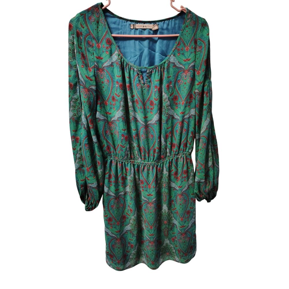 Chealsea & Violet Small Split Sleeve Tunic Green … - image 1